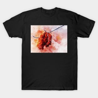 Frosted Beech Leaves on a branch - watercolor T-Shirt